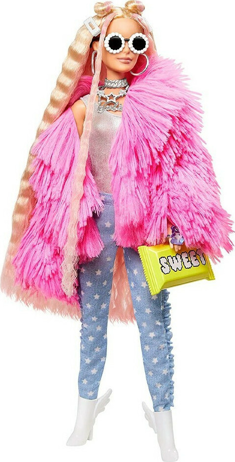 Barbie Extra-Fluffy Pink Jacket 3 GRN28