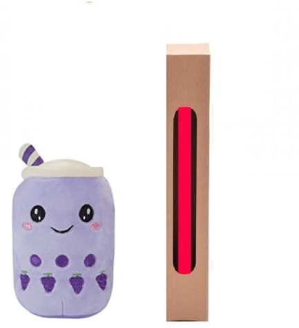 Λούτρινο Pms Boba Bubble Tea Plush 20CM Lilac (PM456166) & Δώρο Λαμπάδα