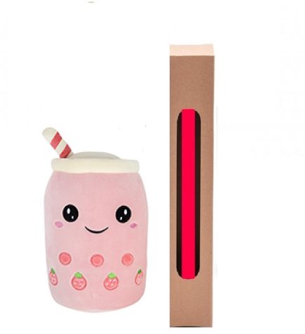 Λούτρινο Pms Boba Bubble Tea Plush 20CM Pink(PM456166) & Δώρο Λαμπάδα