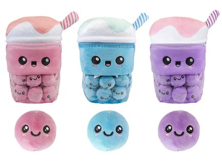 Λούτρινο PMS Boba Tea W/Mini Bubbles Zip Pouch 35cm (PM456220) (Τυχαία επιλογή)