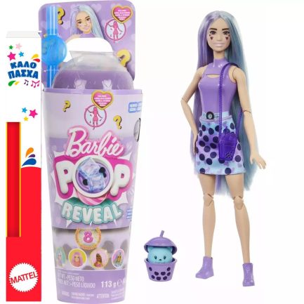 Παιχνιδολαμπάδα Mattel Barbie: Pop Reveal - Bubble Tea Series Taro Milk Doll (HTJ19)