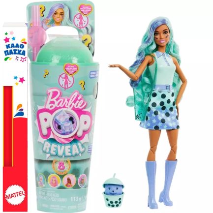 Παιχνιδολαμπάδα Mattel Barbie: Pop Reveal - Bubble Tea Series Green Tea Doll (HTJ21)