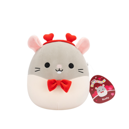 Λούτρινο Squishmallows Valentines Rusty Ο Αρουραίος 19cm  JWSQ1312/SQVA01317 - Image 2